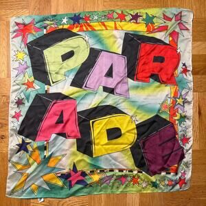 PARADE Colorful Graphic Square Scarf Y2K Pop Art Star Print Bandana